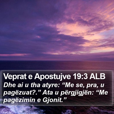 Veprat e Apostujve 19:3 ALB Bible Verse Image