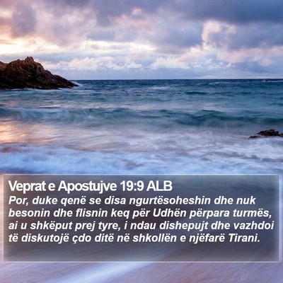 Veprat e Apostujve 19:9 ALB Bible Verse Image