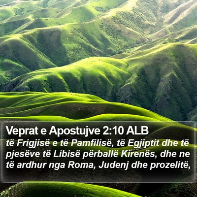 Veprat e Apostujve 2:10 ALB Bible Verse Image