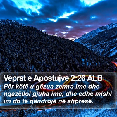 Veprat e Apostujve 2:26 ALB Bible Verse Image