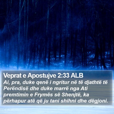 Veprat e Apostujve 2:33 ALB Bible Verse Image