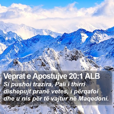 Veprat e Apostujve 20:1 ALB Bible Verse Image