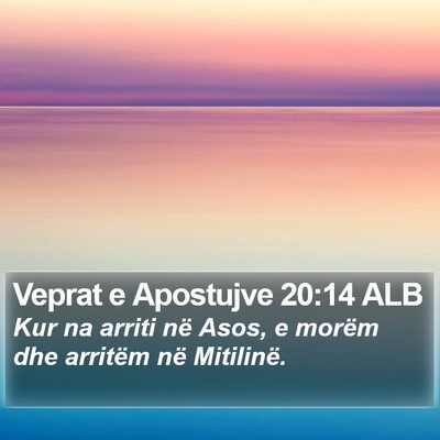 Veprat e Apostujve 20:14 ALB Bible Verse Image