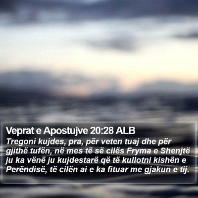 Veprat e Apostujve 20:28 ALB Bible Verse Image