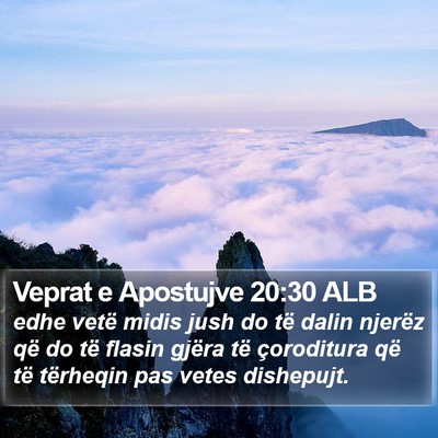 Veprat e Apostujve 20:30 ALB Bible Verse Image