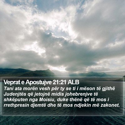 Veprat e Apostujve 21:21 ALB Bible Verse Image