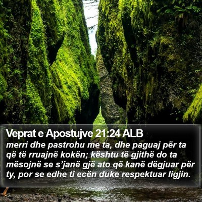 Veprat e Apostujve 21:24 ALB Bible Verse Image