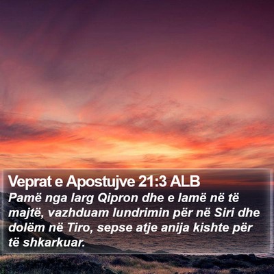 Veprat e Apostujve 21:3 ALB Bible Verse Image