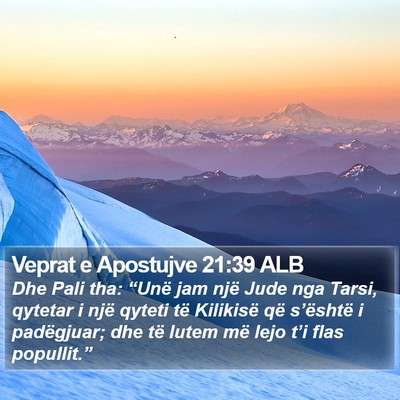 Veprat e Apostujve 21:39 ALB Bible Verse Image
