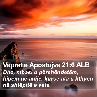 Veprat e Apostujve 21:6 ALB Bible Verse Image