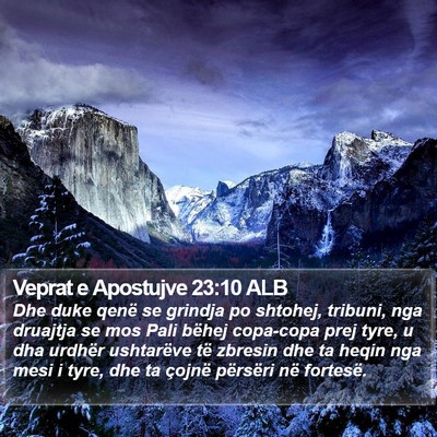 Veprat e Apostujve 23:10 ALB Bible Verse Image
