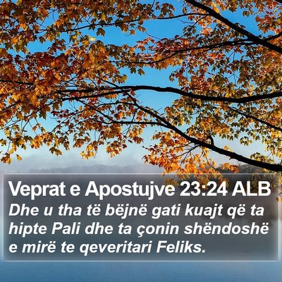 Veprat e Apostujve 23:24 ALB Bible Verse Image