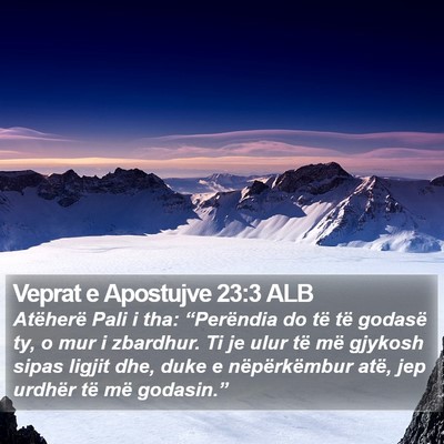 Veprat e Apostujve 23:3 ALB Bible Verse Image