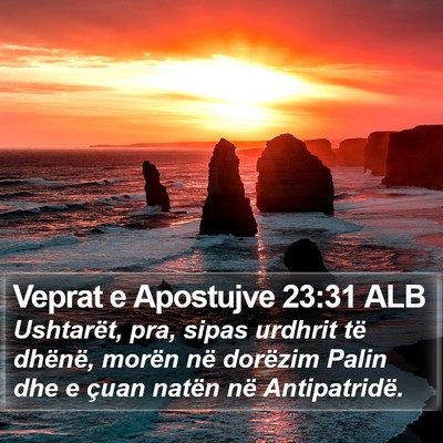Veprat e Apostujve 23:31 ALB Bible Verse Image