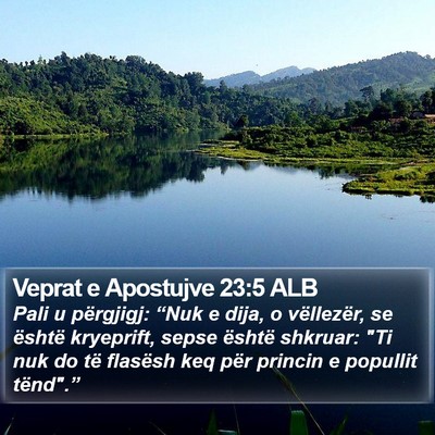 Veprat e Apostujve 23:5 ALB Bible Verse Image