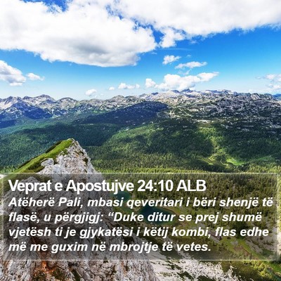 Veprat e Apostujve 24:10 ALB Bible Verse Image