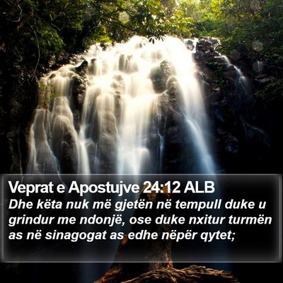 Veprat e Apostujve 24:12 ALB Bible Verse Image