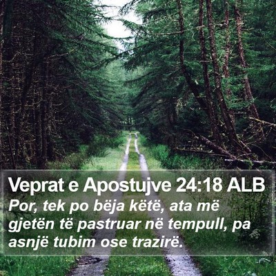 Veprat e Apostujve 24:18 ALB Bible Verse Image