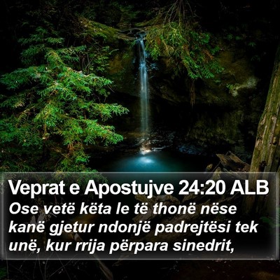 Veprat e Apostujve 24:20 ALB Bible Verse Image