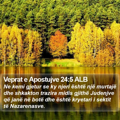 Veprat e Apostujve 24:5 ALB Bible Verse Image