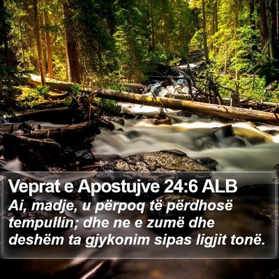 Veprat e Apostujve 24:6 ALB Bible Verse Image