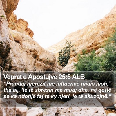 Veprat e Apostujve 25:5 ALB Bible Verse Image