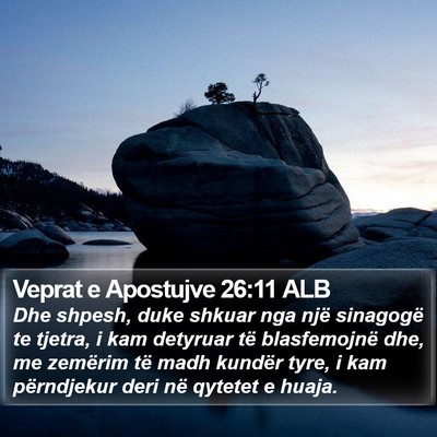 Veprat e Apostujve 26:11 ALB Bible Verse Image