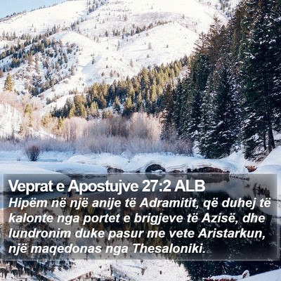 Veprat e Apostujve 27:2 ALB Bible Verse Image