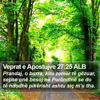 Veprat e Apostujve 27:25 ALB Bible Verse Image