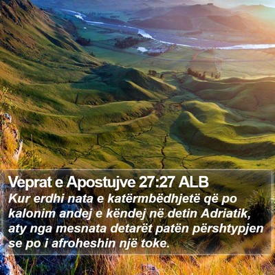 Veprat e Apostujve 27:27 ALB Bible Verse Image