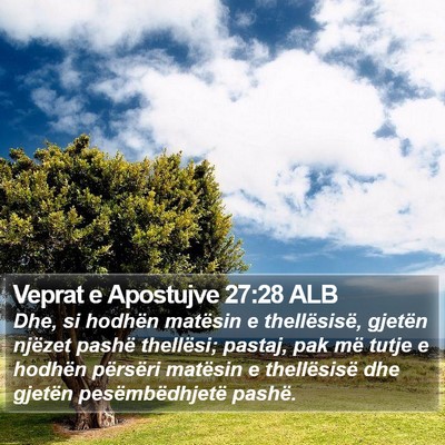 Veprat e Apostujve 27:28 ALB Bible Verse Image