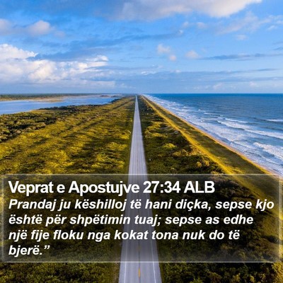 Veprat e Apostujve 27:34 ALB Bible Verse Image