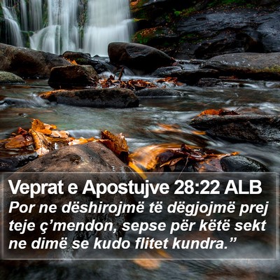Veprat e Apostujve 28:22 ALB Bible Verse Image