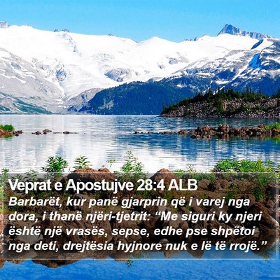 Veprat e Apostujve 28:4 ALB Bible Verse Image