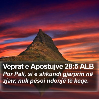 Veprat e Apostujve 28:5 ALB Bible Verse Image