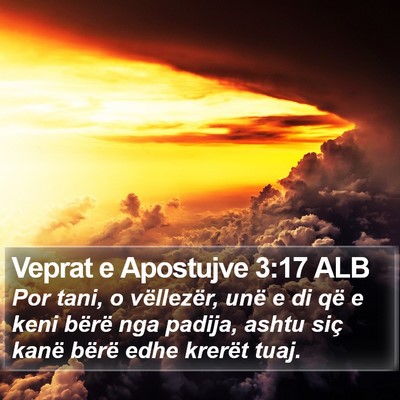 Veprat e Apostujve 3:17 ALB Bible Verse Image