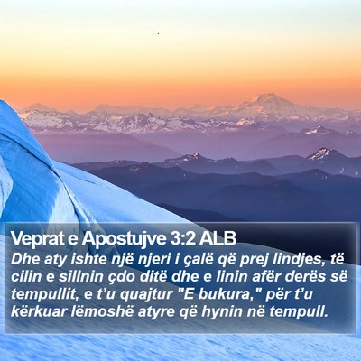 Veprat e Apostujve 3:2 ALB Bible Verse Image