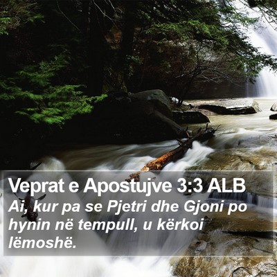 Veprat e Apostujve 3:3 ALB Bible Verse Image