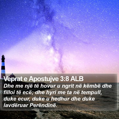 Veprat e Apostujve 3:8 ALB Bible Verse Image