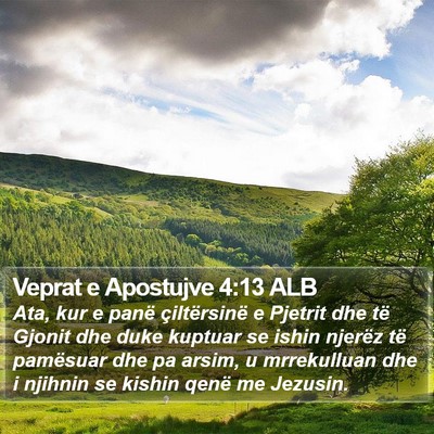 Veprat e Apostujve 4:13 ALB Bible Verse Image
