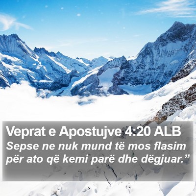 Veprat e Apostujve 4:20 ALB Bible Verse Image