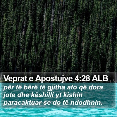Veprat e Apostujve 4:28 ALB Bible Verse Image