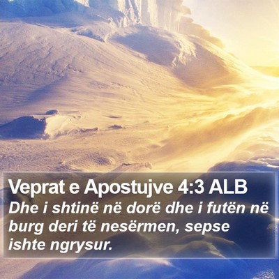 Veprat e Apostujve 4:3 ALB Bible Verse Image