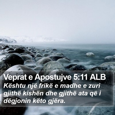 Veprat e Apostujve 5:11 ALB Bible Verse Image