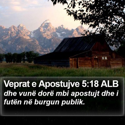 Veprat e Apostujve 5:18 ALB Bible Verse Image