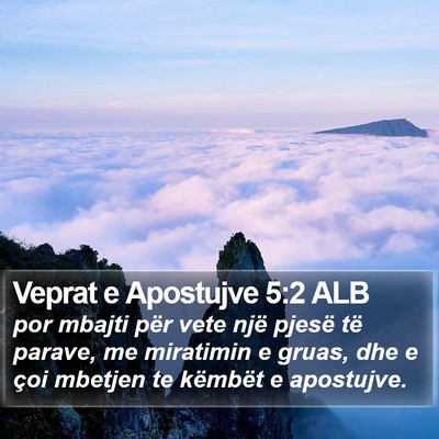 Veprat e Apostujve 5:2 ALB Bible Verse Image