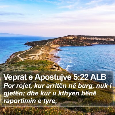 Veprat e Apostujve 5:22 ALB Bible Verse Image