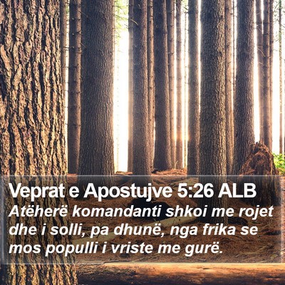 Veprat e Apostujve 5:26 ALB Bible Verse Image