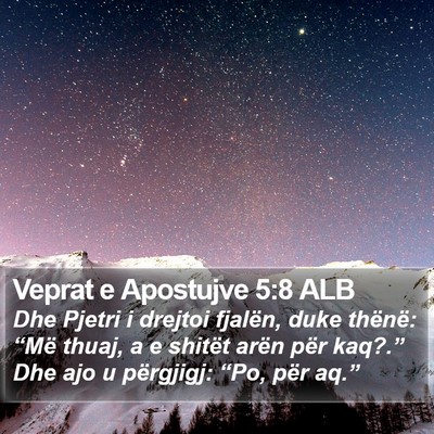 Veprat e Apostujve 5:8 ALB Bible Verse Image