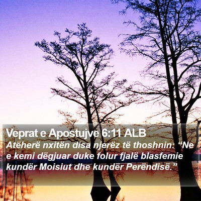 Veprat e Apostujve 6:11 ALB Bible Verse Image